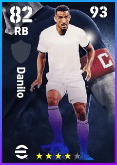 Danilo eFootball 2026 player card — 82 OVR RB