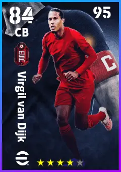 Virgil van Dijk eFootball 2026 player card — 84 OVR CB