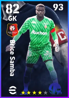 Brice Samba eFootball 2026 player card — 82 OVR GK