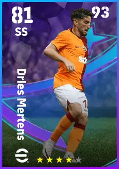 Dries Mertens eFootball 2026 player card — 81 OVR SS