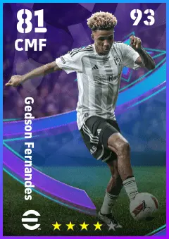 Gedson Fernandes eFootball 2026 player card — 81 OVR CMF