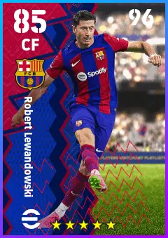 Robert Lewandowski eFootball 2026 player card — 85 OVR CF