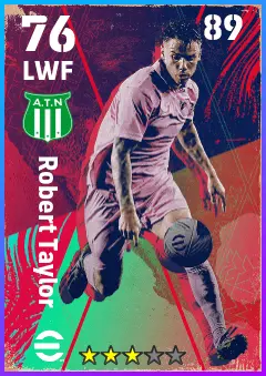 Robert Taylor eFootball 2026 player card — 76 OVR LWF