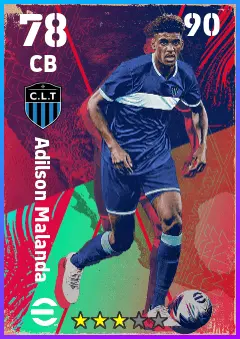 Adilson Malanda eFootball 2026 player card — 78 OVR CB