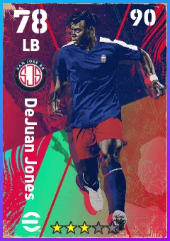 DeJuan Jones eFootball 2026 player card — 78 OVR LB