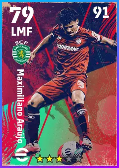 Maximiliano Araujo eFootball 2026 player card — 79 OVR LMF