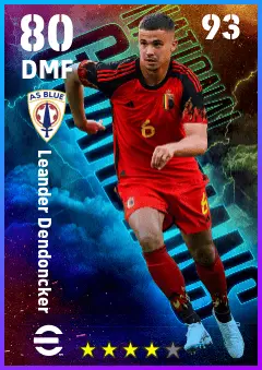 Leander Dendoncker eFootball 2026 player card — 80 OVR DMF