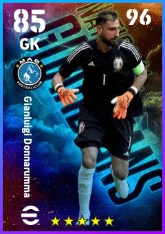 Gianluigi Donnarumma eFootball 2026 player card — 85 OVR GK