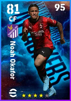 Noah Okafor eFootball 2026 player card — 81 OVR CF