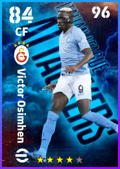 Victor Osimhen eFootball 2026 player card — 84 OVR CF