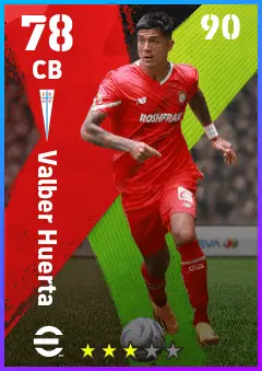 Valber Huerta eFootball 2026 player card — 78 OVR CB