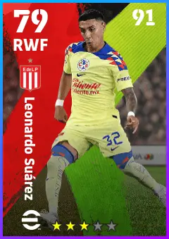 Leonardo Suarez eFootball 2026 player card — 79 OVR RWF