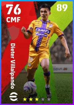 Dieter Villalpando eFootball 2026 player card — 76 OVR CMF