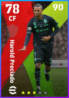 Harold Preciado eFootball 2026 player card — 78 OVR CF