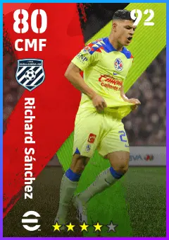 Richard Sanchez eFootball 2026 player card — 80 OVR CMF