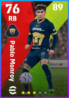 Pablo Monroy eFootball 2026 player card — 76 OVR RB