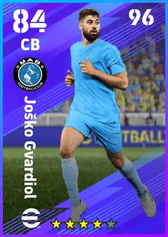 Josko Gvardiol eFootball 2026 player card — 84 OVR CB