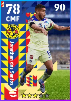 Jonathan dos Santos eFootball 2026 player card — 78 OVR CMF
