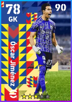 Oscar Jimenez eFootball 2026 player card — 78 OVR GK