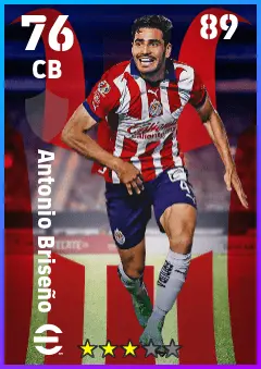 Antonio Briseno eFootball 2026 player card — 76 OVR CB