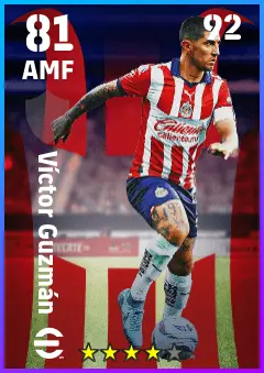 Victor Guzman eFootball 2026 player card — 81 OVR AMF