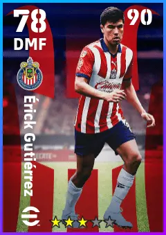 Erick Gutierrez eFootball 2026 player card — 78 OVR DMF