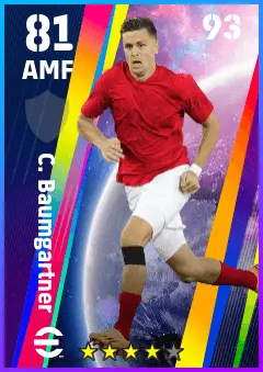 C. Baumgartner eFootball 2026 player card — 81 OVR AMF
