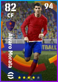 Alvaro Morata eFootball 2026 player card — 82 OVR CF