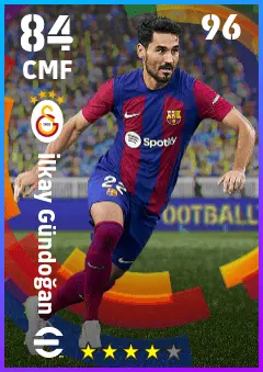 Ilkay Gundogan eFootball 2026 player card — 84 OVR CMF