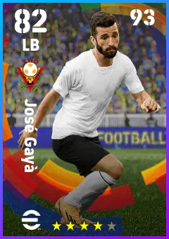 Jose Gaya eFootball 2026 player card — 82 OVR LB