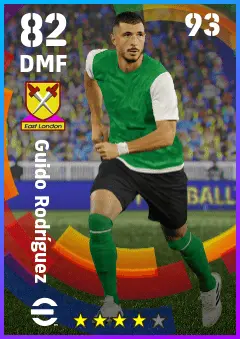 Guido Rodriguez eFootball 2026 player card — 82 OVR DMF