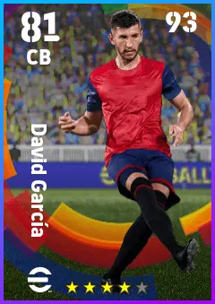 David Garcia eFootball 2026 player card — 81 OVR CB