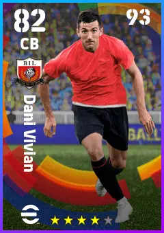 Dani Vivian eFootball 2026 player card — 82 OVR CB