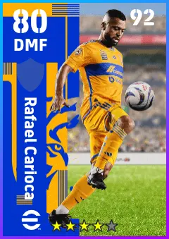 Rafael Carioca eFootball 2026 player card — 80 OVR DMF