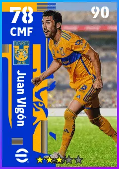 Juan Vigon eFootball 2026 player card — 78 OVR CMF