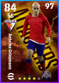 Antoine Griezmann eFootball 2026 player card — 84 OVR SS