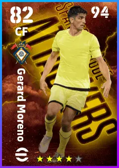 Gerard Moreno eFootball 2026 player card — 82 OVR CF