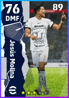 Jesus Molina eFootball 2026 player card — 76 OVR DMF