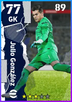 Julio Gonzalez eFootball 2026 player card — 77 OVR GK