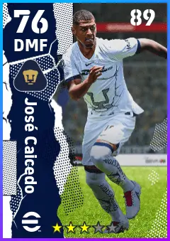 Jose Caicedo eFootball 2026 player card — 76 OVR DMF
