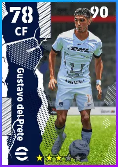 Gustavo del Prete eFootball 2026 player card — 78 OVR CF