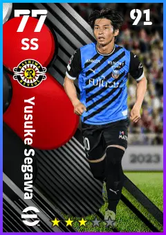 Yusuke Segawa eFootball 2026 player card — 77 OVR SS