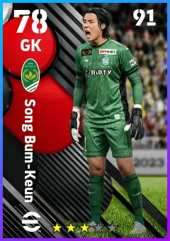 Song Bum-Keun eFootball 2026 player card — 78 OVR GK