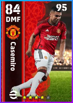 Casemiro eFootball 2026 player card — 84 OVR DMF