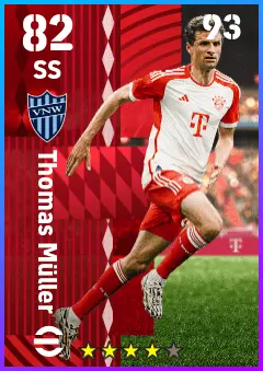 Thomas Muller eFootball 2026 player card — 82 OVR SS
