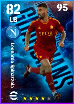Leonardo Spinazzola eFootball 2026 player card — 82 OVR LB
