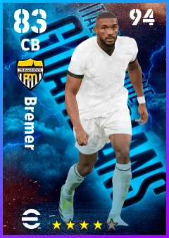 Bremer eFootball 2026 player card — 83 OVR CB