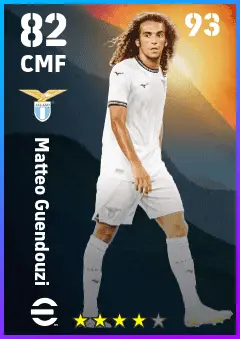 Matteo Guendouzi eFootball 2026 player card — 82 OVR CMF