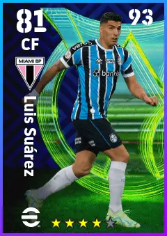 Luis Suarez eFootball 2026 player card — 81 OVR CF