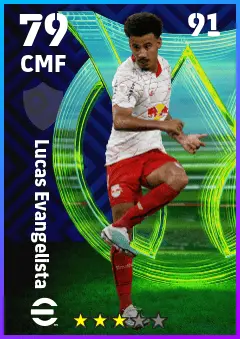 Lucas Evangelista eFootball 2026 player card — 79 OVR CMF